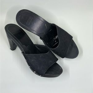 Black Coach heeled Sandals